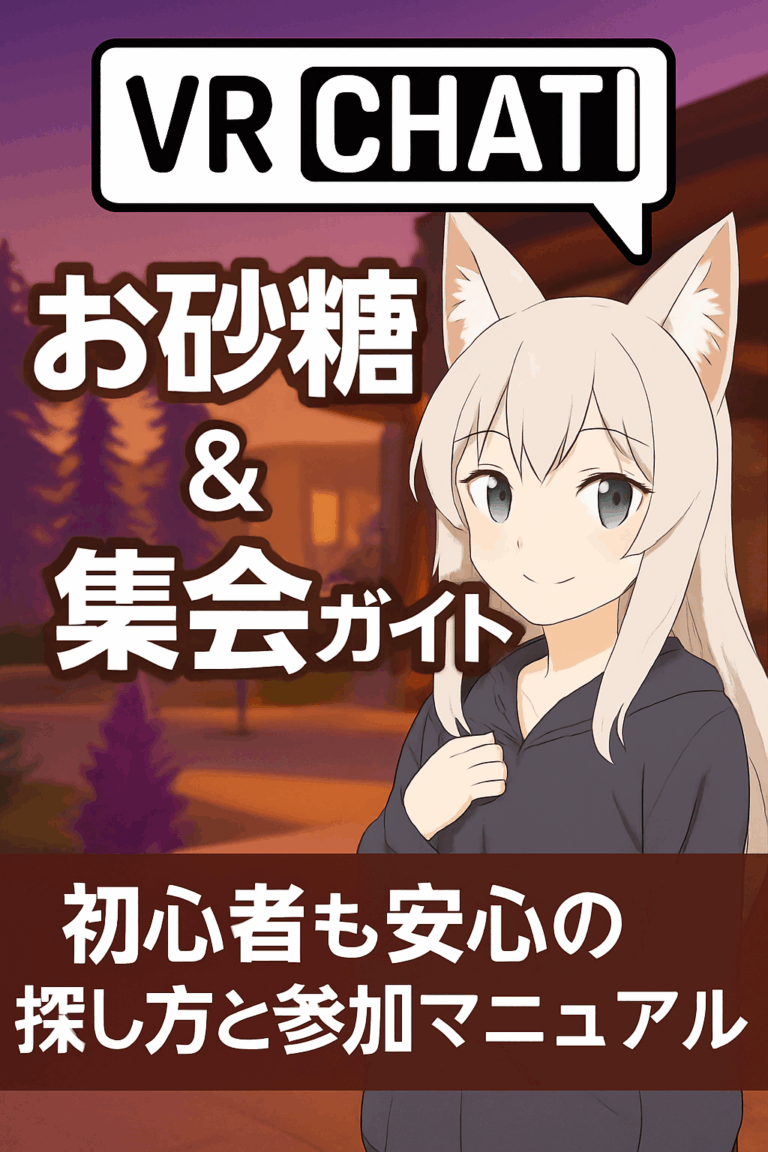 VRChatでお砂糖相手を探すには？VRChat お砂糖＆集会ガイド｜初心者も安心の探し方と参加マニュアル